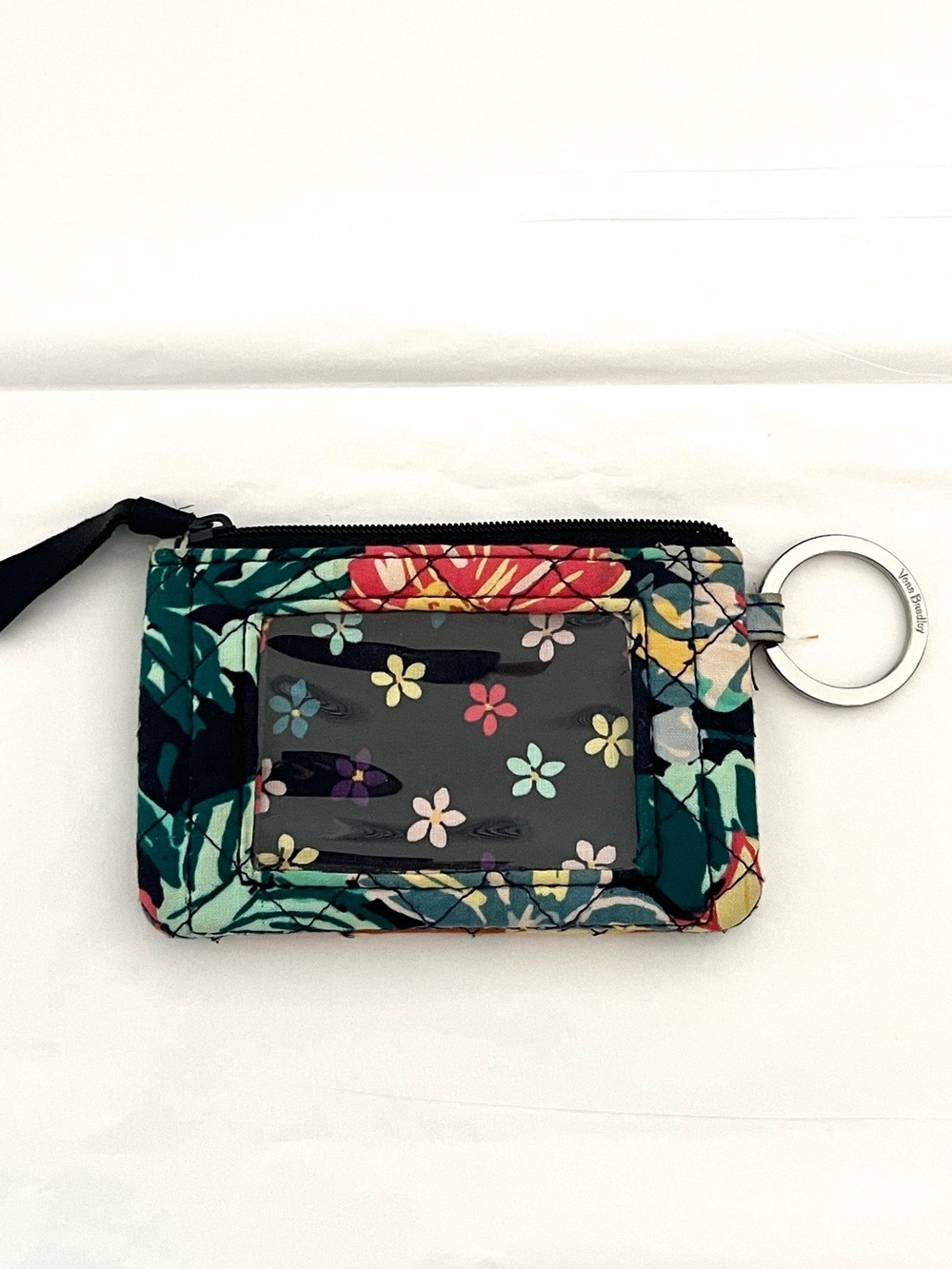 Vera Bradley Floral Wallet Key ID Card Holder NWOT